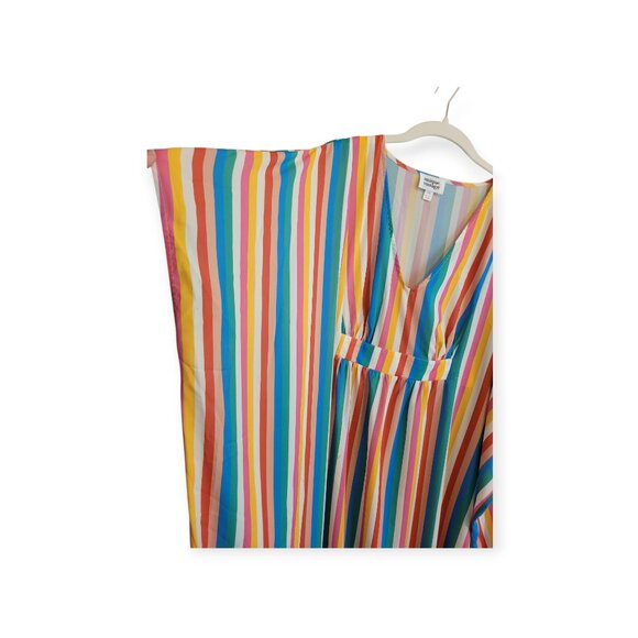 Unique Vintage Rainbow Striped Burton Caftan Dress size o/s - Picture 9 of 16